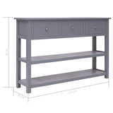 NNEVL Sideboard Grey 115x30x76 cm Wood