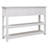NNEVL Sideboard White 115x30x76 cm Wood