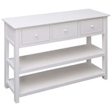 NNEVL Sideboard White 115x30x76 cm Wood