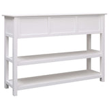 NNEVL Sideboard White 115x30x76 cm Wood