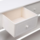 NNEVL Sideboard White 115x30x76 cm Wood