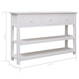 NNEVL Sideboard White 115x30x76 cm Wood