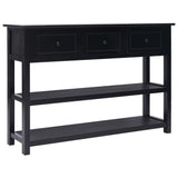 NNEVL Sideboard Black 115x30x76 cm Wood