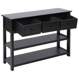NNEVL Sideboard Black 115x30x76 cm Wood
