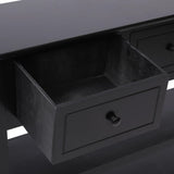 NNEVL Sideboard Black 115x30x76 cm Wood