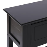 NNEVL Sideboard Black 115x30x76 cm Wood