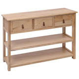 NNEVL Sideboard Natural 115x30x76 cm Wood