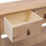 NNEVL Sideboard Natural 115x30x76 cm Wood