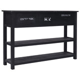 NNEVL Sideboard Black 115x30x76 cm Wood