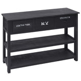 NNEVL Sideboard Black 115x30x76 cm Wood