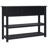 NNEVL Sideboard Black 115x30x76 cm Wood