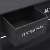 NNEVL Sideboard Black 115x30x76 cm Wood