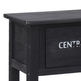 NNEVL Sideboard Black 115x30x76 cm Wood