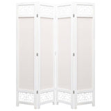 NNEVL 4-Panel Room Divider Cream 140x165 cm Fabric