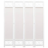 NNEVL 4-Panel Room Divider Cream 140x165 cm Fabric