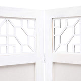NNEVL 4-Panel Room Divider Cream 140x165 cm Fabric
