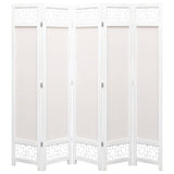 NNEVL 5-Panel Room Divider Cream 175x165 cm Fabric