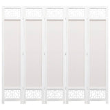 NNEVL 5-Panel Room Divider Cream 175x165 cm Fabric
