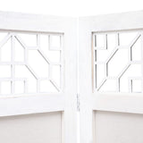 NNEVL 6-Panel Room Divider Cream 210x165 cm Fabric