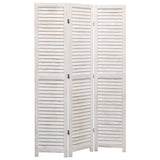 NNEVL 3-Panel Room Divider White 105x165 cm Wood
