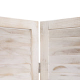 NNEVL 3-Panel Room Divider White 105x165 cm Wood