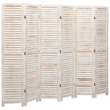 NNEVL 6-Panel Room Divider White 210x165 cm Wood