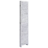 NNEVL 4-Panel Room Divider Grey 140x165 cm Wood