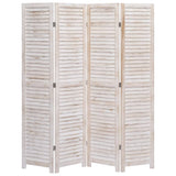 NNEVL 4-Panel Room Divider 140x165 cm Wood