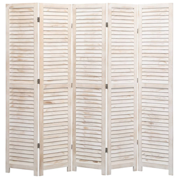 NNEVL 5-Panel Room Divider 175x165 cm Wood