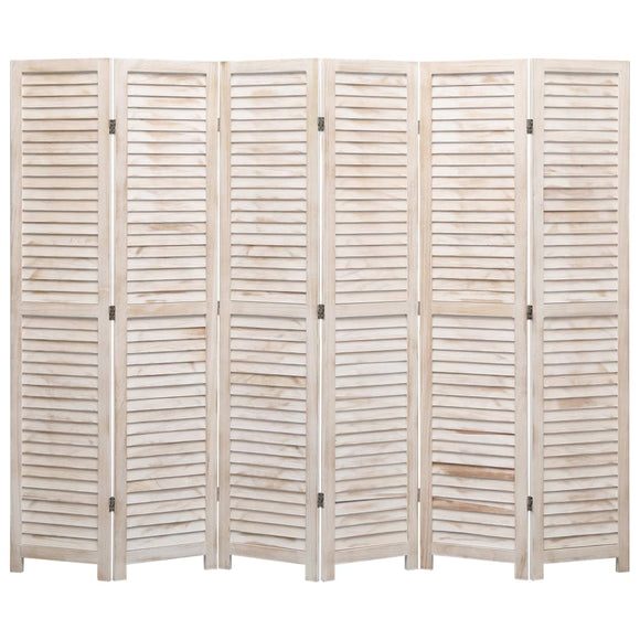 NNEVL 6-Panel Room Divider 210x165 cm Wood