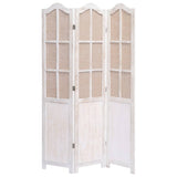 NNEVL 3-Panel Room Divider White 105x165 cm Fabric