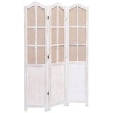 NNEVL 3-Panel Room Divider White 105x165 cm Fabric