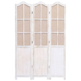 NNEVL 3-Panel Room Divider White 105x165 cm Fabric
