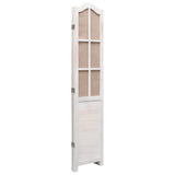 NNEVL 3-Panel Room Divider White 105x165 cm Fabric