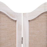 NNEVL 4-Panel Room Divider White 140x165 cm Fabric