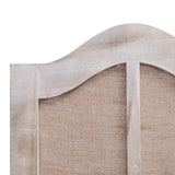 NNEVL 4-Panel Room Divider White 140x165 cm Fabric
