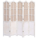 NNEVL 5-Panel Room Divider White 175x165 cm Fabric