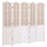 NNEVL 5-Panel Room Divider White 175x165 cm Fabric