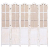 NNEVL 5-Panel Room Divider White 175x165 cm Fabric