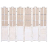 NNEVL 6-Panel Room Divider White 210x165 cm Fabric