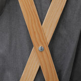 NNEVL Folding Laundry Basket Grey Wood and Fabric