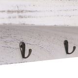 NNEVL Wall Mounted Coat Rack White 50x10x23 cm Wood
