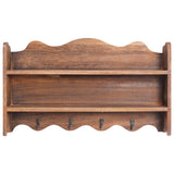 NNEVL Wall Mounted Coat Rack Brown 50x10x30 cm Wood