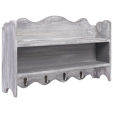 NNEVL Wall Mounted Coat Rack Grey 50x10x30 cm Wood