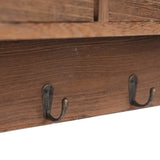 NNEVL Wall Mounted Coat Rack Brown 50x10x34 cm Wood