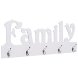 NNEVL Wall Mounted Coat Rack FAMILY 74x29.5 cm