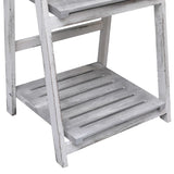 NNEVL 4-Tier Plant Stand Grey 43x33x113 cm Wood