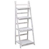 NNEVL 4-Tier Plant Stand White 43x33x113 cm Wood
