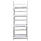 NNEVL 4-Tier Plant Stand White 43x33x113 cm Wood