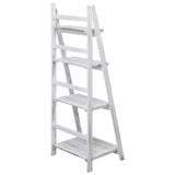 NNEVL 4-Tier Plant Stand White 43x33x113 cm Wood